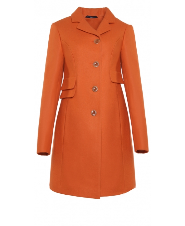 Пальто из шерсти, цвет: Оранжевый - купить за 8600 в магазине - Гипермаркет меха