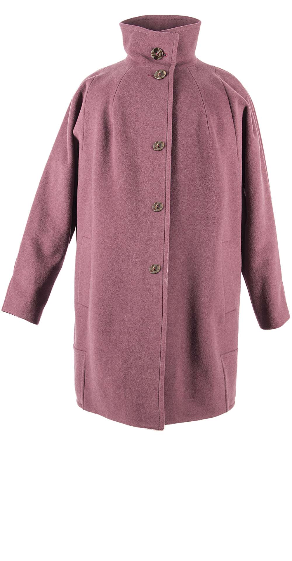 Пальто из шерсти, цвет: Баклажан - купить за 8300 в магазине - Гипермаркет меха