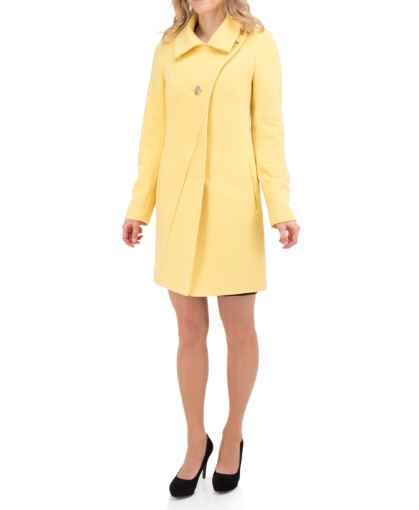 Пальто из шерсти, цвет: Жёлтый - купить за 5200 в магазине - Гипермаркет меха