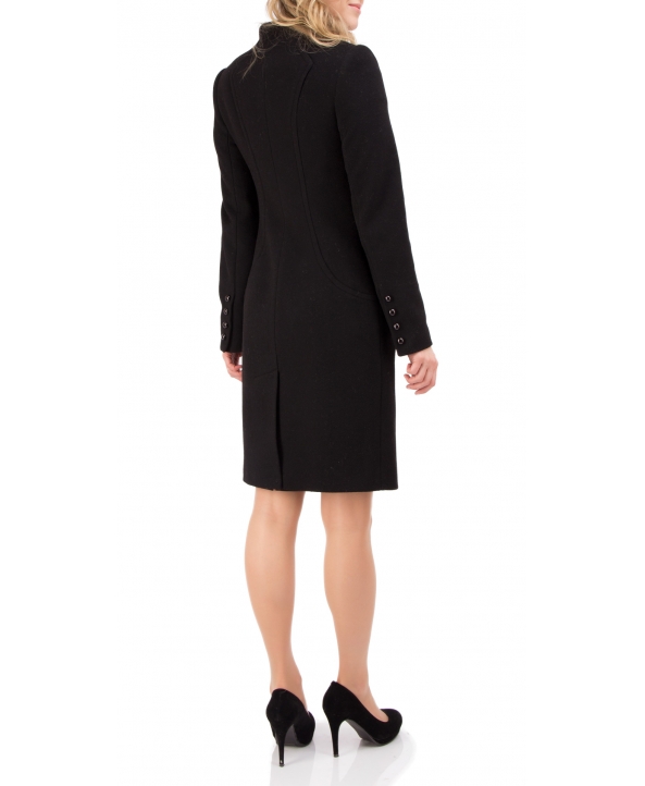 Пальто из шерсти, цвет: Чёрный - купить за 14000 в магазине - Гипермаркет меха