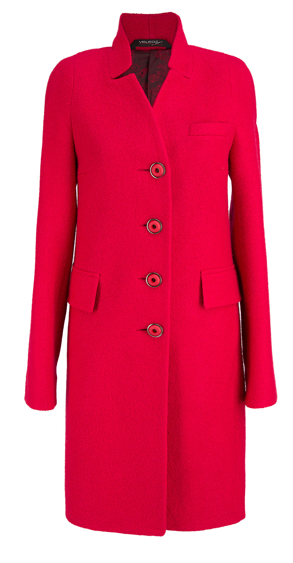 Пальто из шерсти, цвет: Красный - купить за 14000 в магазине - Гипермаркет меха