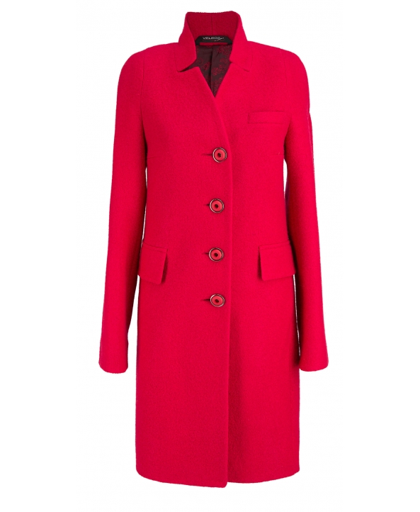 Пальто из шерсти, цвет: Красный - купить за 14000 в магазине - Гипермаркет меха