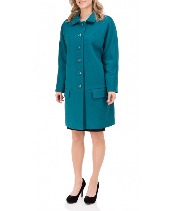 Пальто из шерсти, цвет: Изумруд - купить за 18000 в магазине - Гипермаркет меха