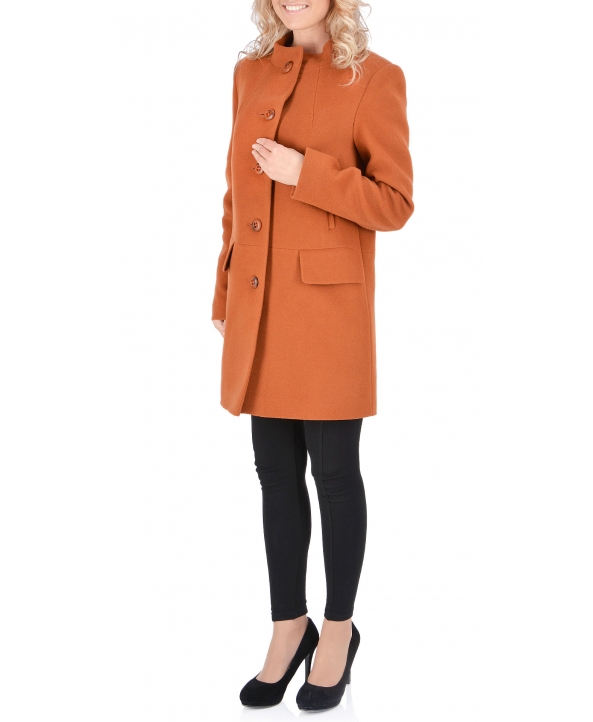 Пальто из шерсти, цвет: Охра - купить за 9200 в магазине - Гипермаркет меха