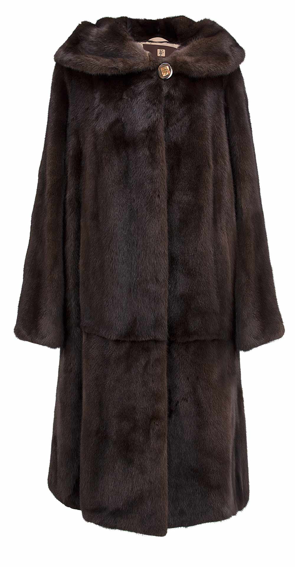Пальто из меха норки, цвет: Махагон - купить за 315000 в магазине - Гипермаркет меха