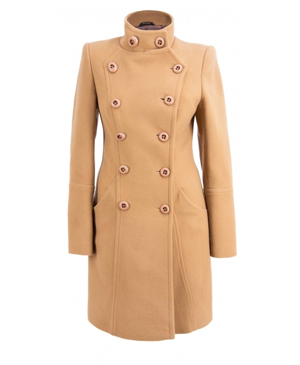 Пальто из шерсти, цвет: Бежевый - купить за 7200 в магазине - Гипермаркет меха