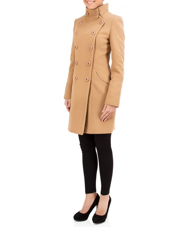 Пальто из шерсти, цвет: Бежевый - купить за 7200 в магазине - Гипермаркет меха