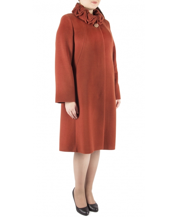 Пальто из шерсти, цвет: Кирпичный - купить за 15000 в магазине - Гипермаркет меха