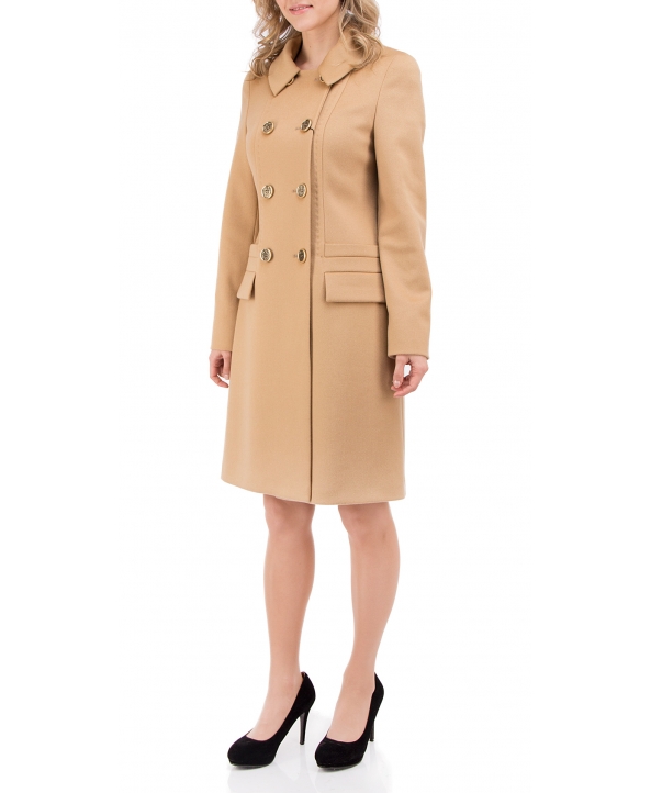 Пальто из шерсти, цвет: Бежевый - купить за 14800 в магазине - Гипермаркет меха
