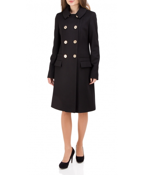 Пальто из шерсти, цвет: Чёрный - купить за 14800 в магазине - Гипермаркет меха