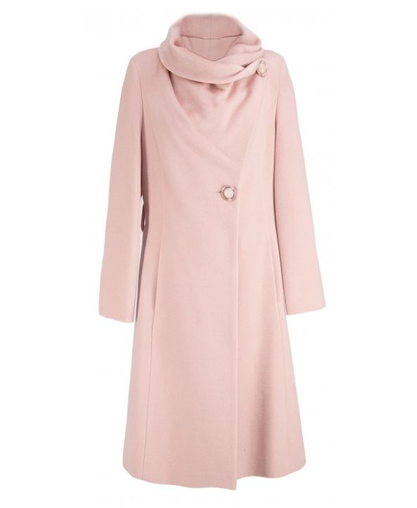 Пальто из шерсти, цвет: Розово-бежевый - купить за 8000 в магазине - Гипермаркет меха