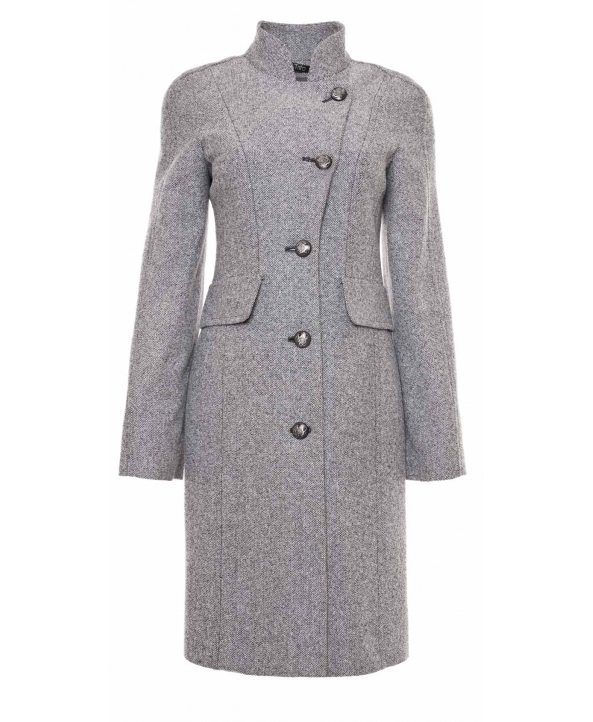 Пальто из шерсти, цвет: Чёрный / Белый - купить за 7000 в магазине - Гипермаркет меха