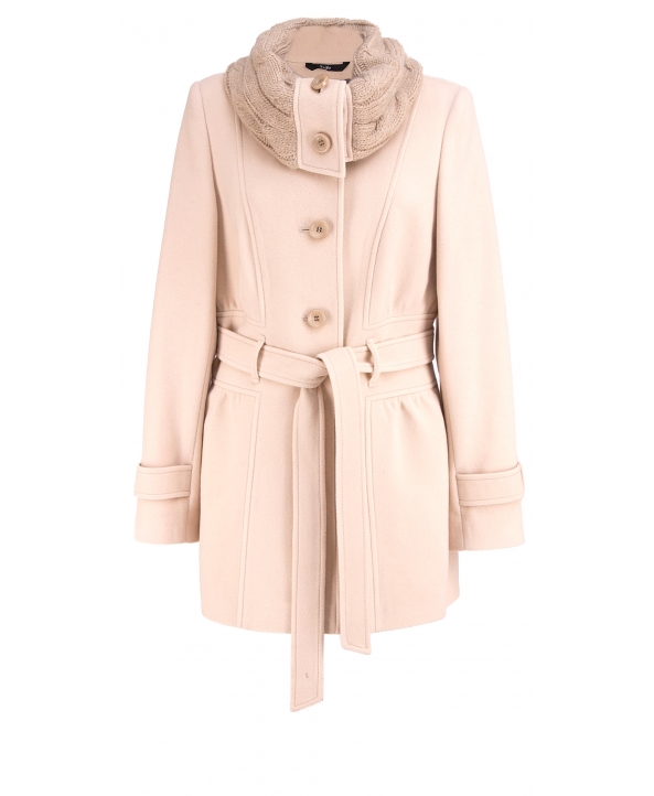 Пальто из шерсти, цвет: Бежевый - купить за 8800 в магазине - Гипермаркет меха