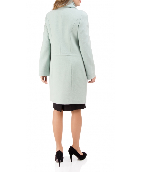 Пальто из шерсти, цвет: Ментол - купить за 9000 в магазине - Гипермаркет меха