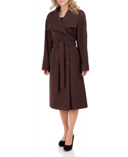 Пальто из шерсти, цвет: Горький шоколад - купить за 10000 в магазине - Гипермаркет меха