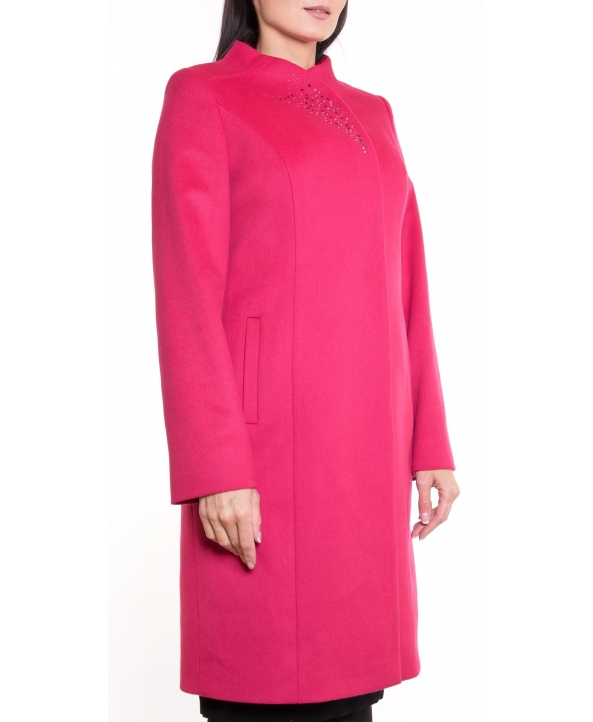 Пальто из шерсти, цвет: Малиновый - купить за 14800 в магазине - Гипермаркет меха