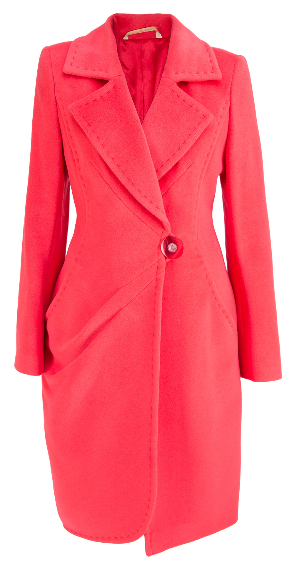 Пальто из шерсти, цвет: Коралловый - купить за 29000 в магазине - Гипермаркет меха