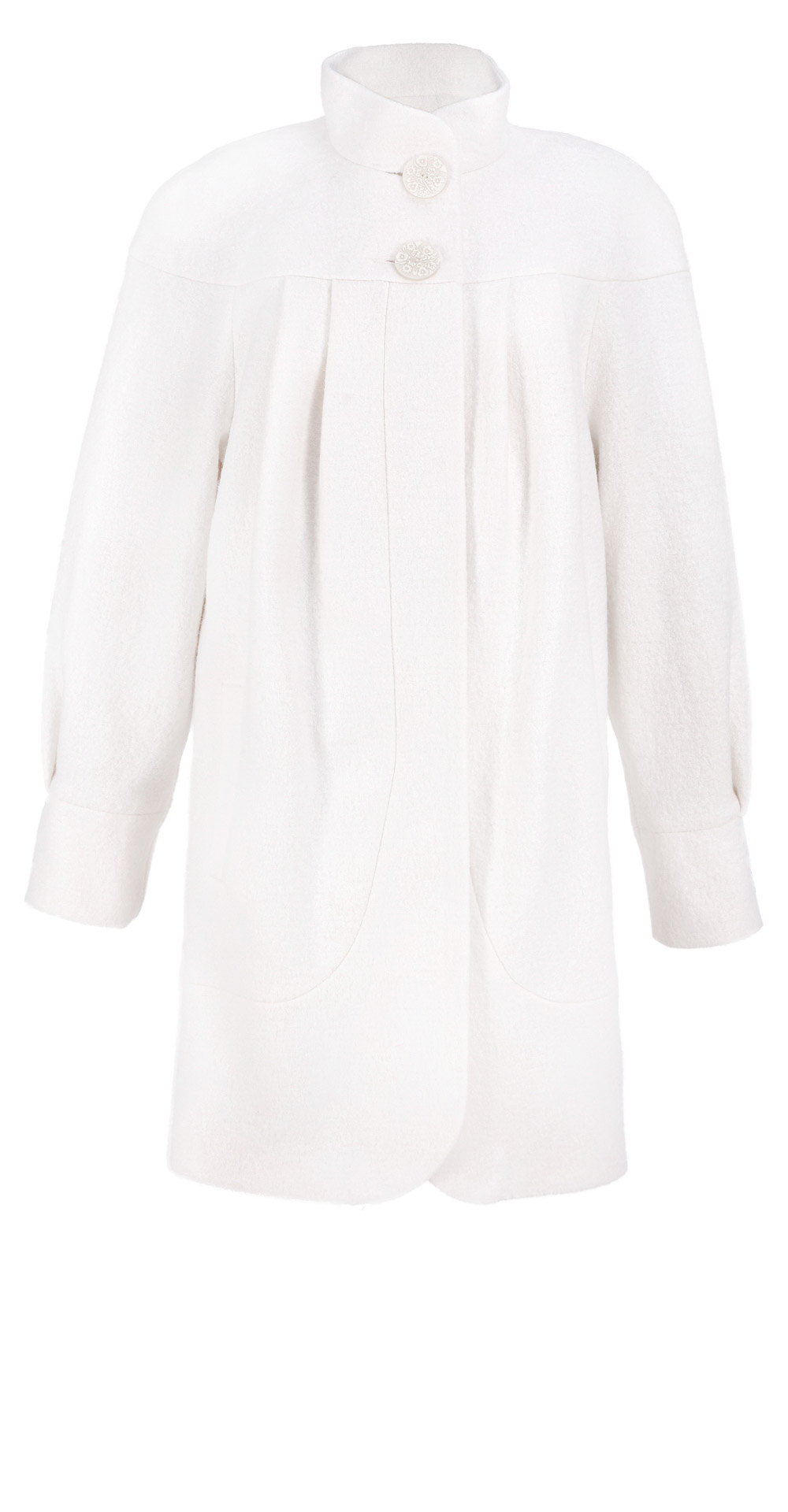 Пальто из шерсти, цвет: Молочный - купить за 6400 в магазине - Гипермаркет меха