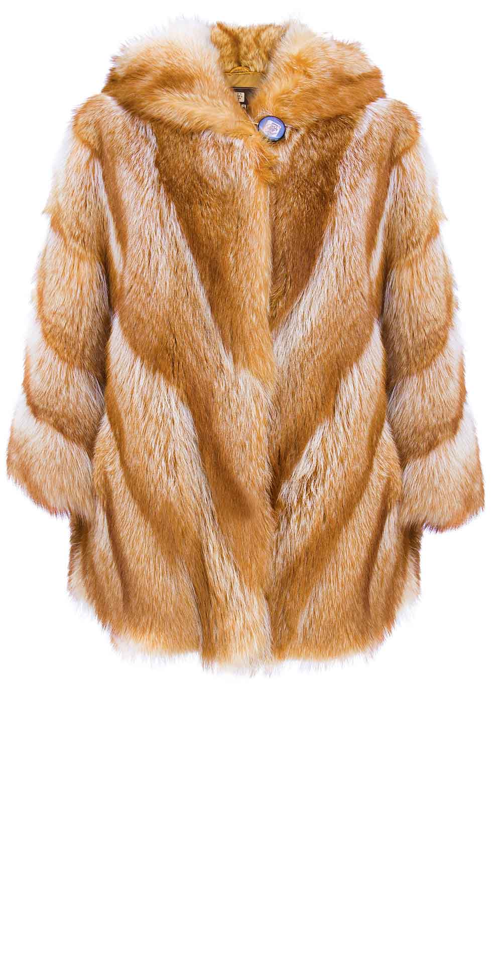 Полупальто из меха енота, цвет: Золотой - купить за 136400 в магазине - Гипермаркет меха