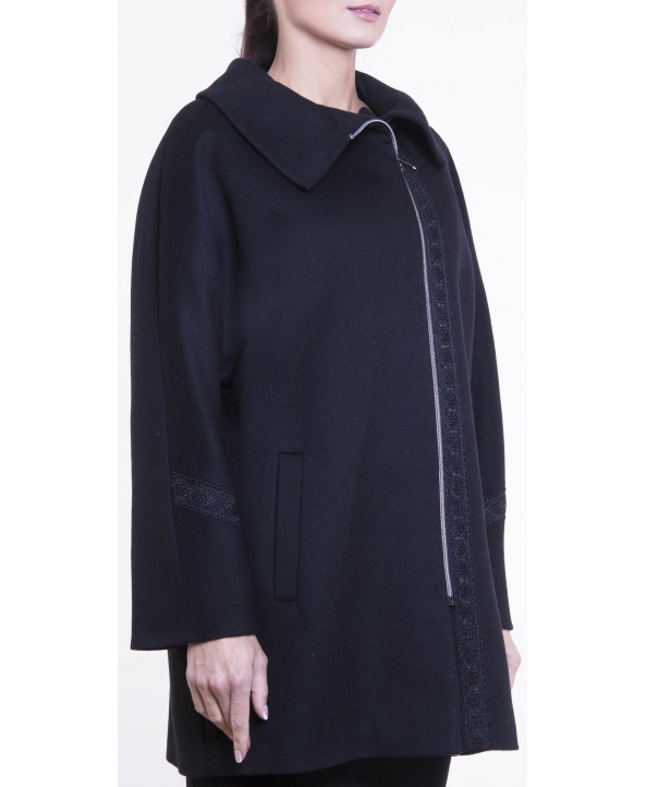 Пальто из шерсти, цвет: Чёрный пресс - купить за 8000 в магазине - Гипермаркет меха