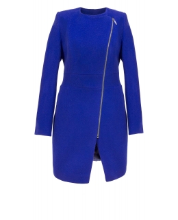 Пальто из шерсти, цвет: Васильковый - купить за 7200 в магазине - Гипермаркет меха