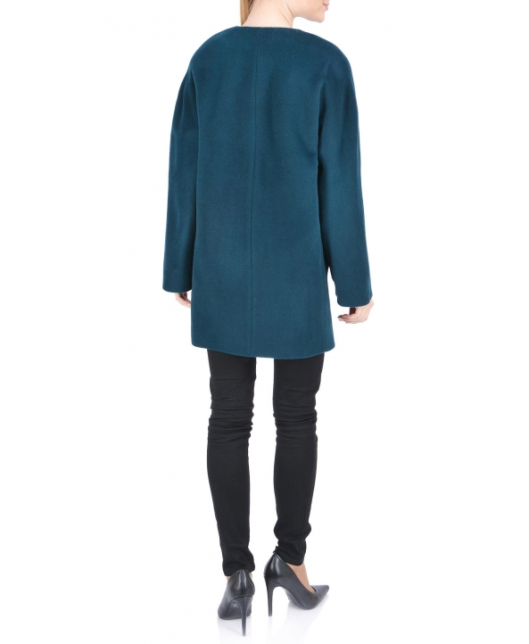 Пальто из шерсти, цвет: Морская волна - купить за 8000 в магазине - Гипермаркет меха
