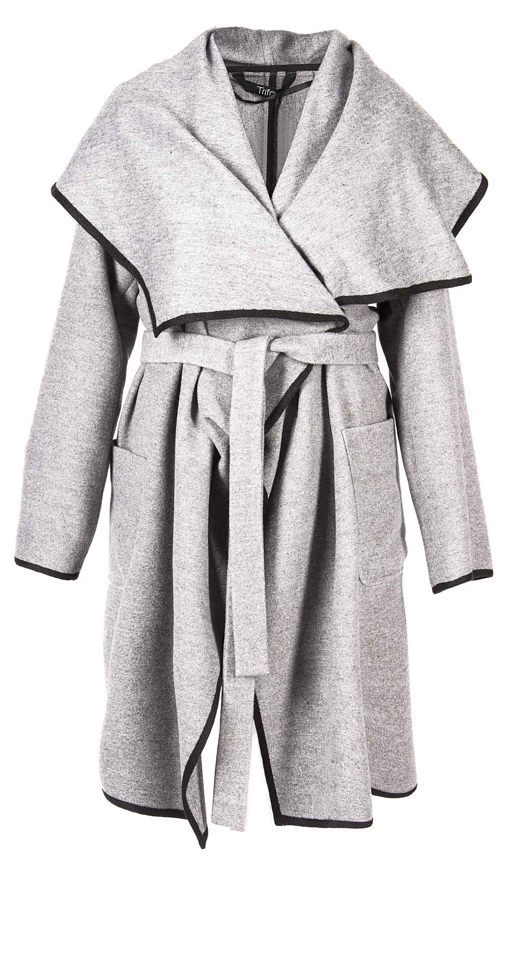 Пальто из шерсти, цвет: Серый - купить за 11900 в магазине - Гипермаркет меха
