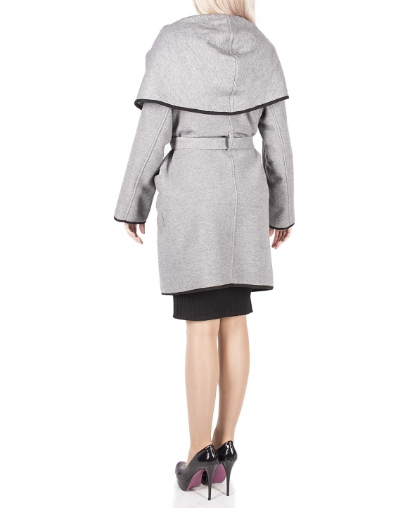 Пальто из шерсти, цвет: Серый - купить за 11900 в магазине - Гипермаркет меха