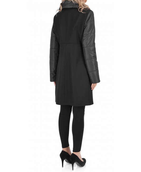 Пальто из шерсти, цвет: Чёрный, отделка Текстиль - купить за 10400 в магазине - Гипермаркет меха