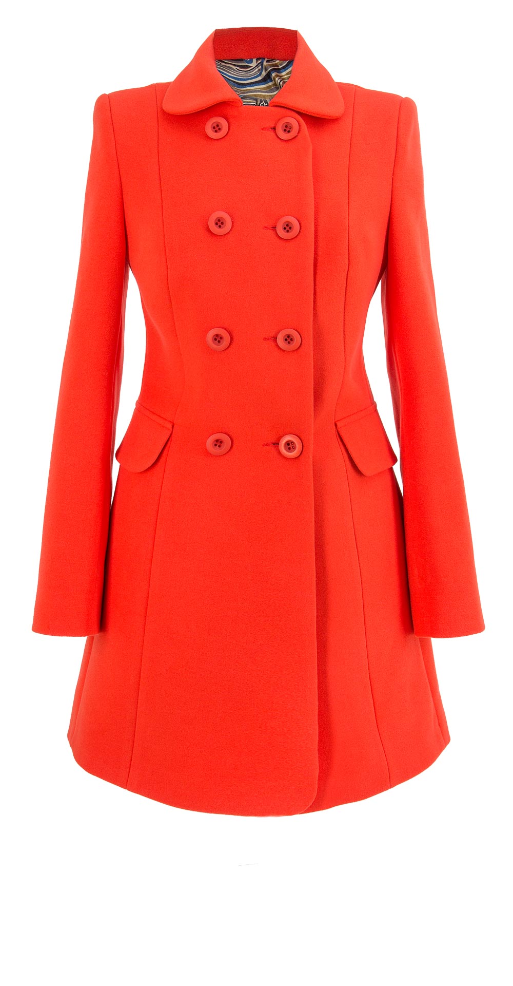 Пальто из шерсти, цвет: Оранжевый - купить за 8000 в магазине - Гипермаркет меха