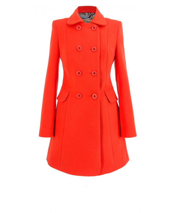 Пальто из шерсти, цвет: Оранжевый - купить за 8000 в магазине - Гипермаркет меха