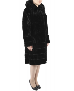 Пальто из мутона, цвет: Чёрный - купить за 32000 в магазине - Гипермаркет меха