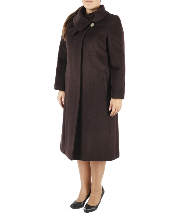 Пальто из шерсти, цвет: Тёмный шоколад - купить за 12100 в магазине - Гипермаркет меха