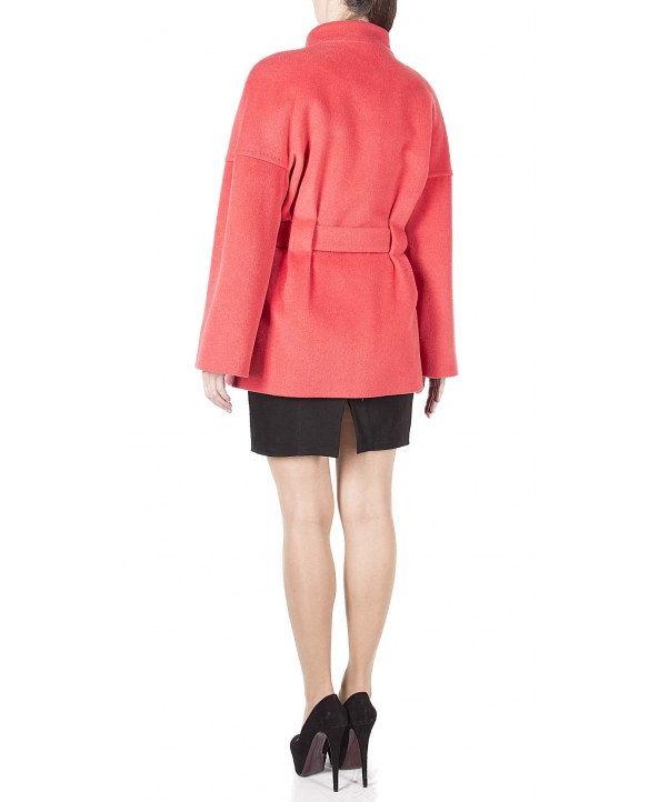 Пальто из шерсти, цвет: Коралловый - купить за 10400 в магазине - Гипермаркет меха