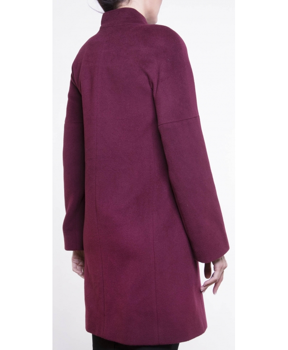 Пальто из шерсти, цвет: Сливовый - купить за 6400 в магазине - Гипермаркет меха
