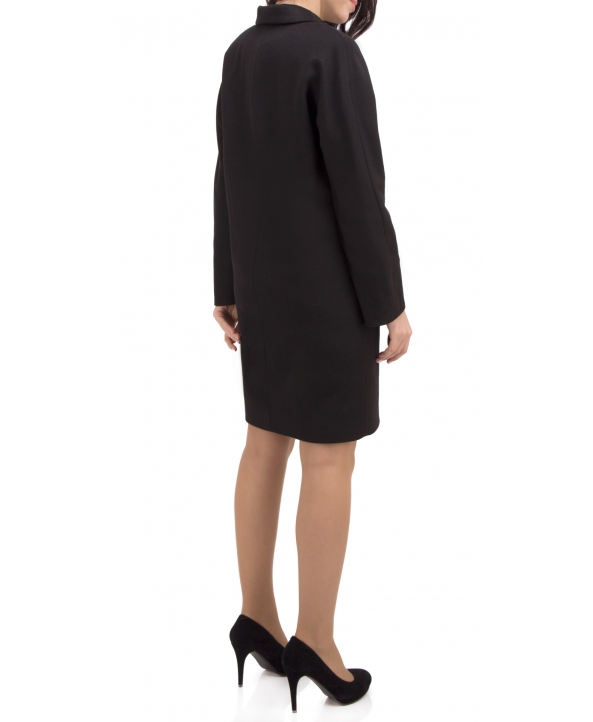 Пальто из шерсти, цвет: Чёрный пресс - купить за 16000 в магазине - Гипермаркет меха