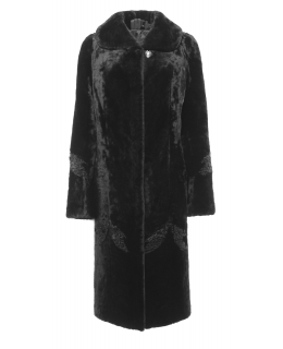 Пальто из мутона, цвет: Чёрный, отделка Каракуль - купить за 40000 в магазине - Гипермаркет меха
