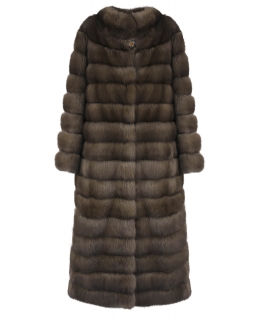 Пальто из меха соболя, цвет: Натуральный (соболь) - купить за 1478400 в магазине - Гипермаркет меха
