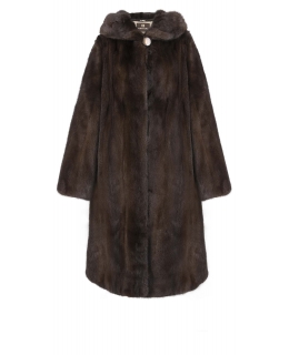 Пальто из меха норки, цвет: Махагон - купить за 254800 в магазине - Гипермаркет меха