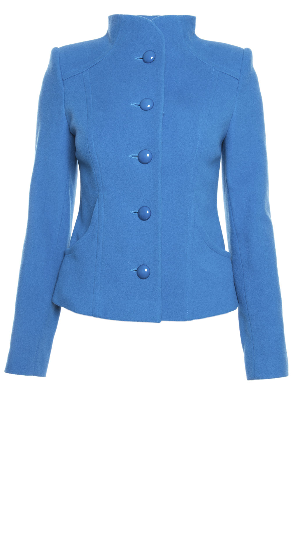 Пальто из шерсти, цвет: Бирюзовый - купить за 4000 в магазине - Гипермаркет меха