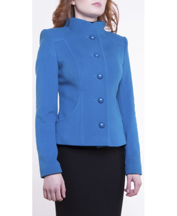 Пальто из шерсти, цвет: Бирюзовый - купить за 4000 в магазине - Гипермаркет меха