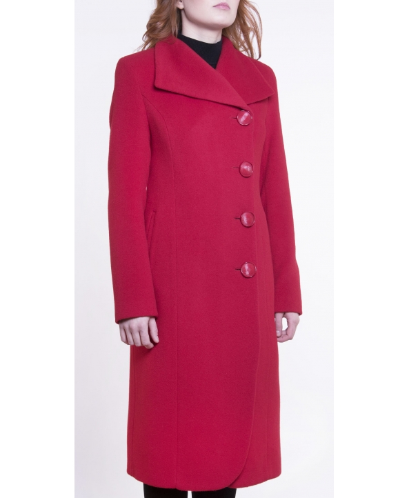 Пальто из шерсти, цвет: Красный - купить за 9600 в магазине - Гипермаркет меха