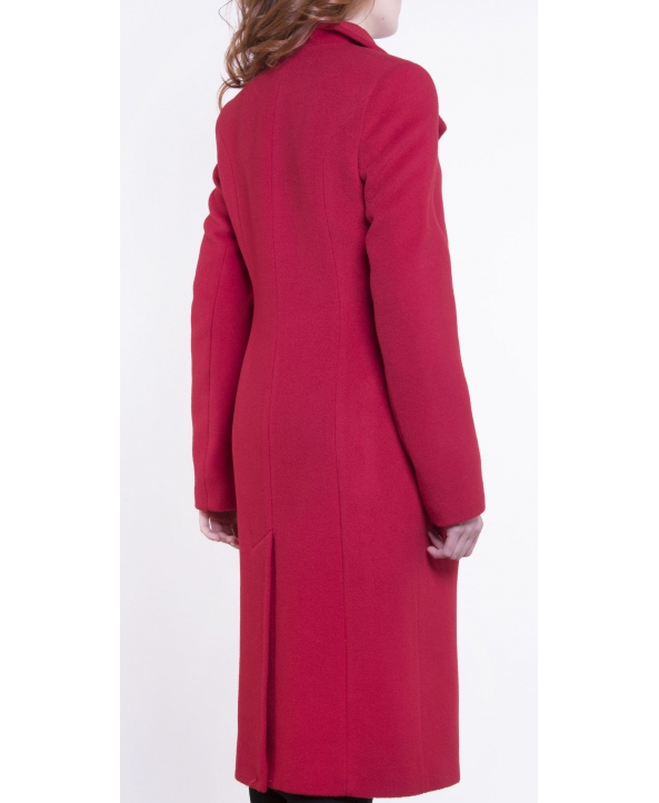 Пальто из шерсти, цвет: Красный - купить за 9600 в магазине - Гипермаркет меха