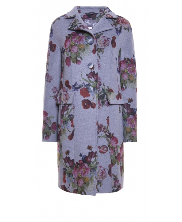 Пальто из текстиля, цвет: Букет роз - купить за 14700 в магазине - Гипермаркет меха