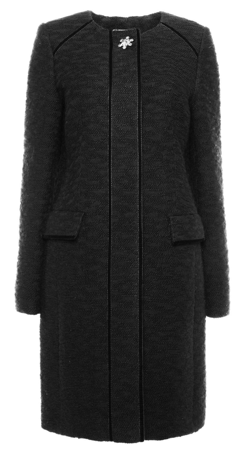 Пальто из текстиля, цвет: Чёрный - купить за 11800 в магазине - Гипермаркет меха