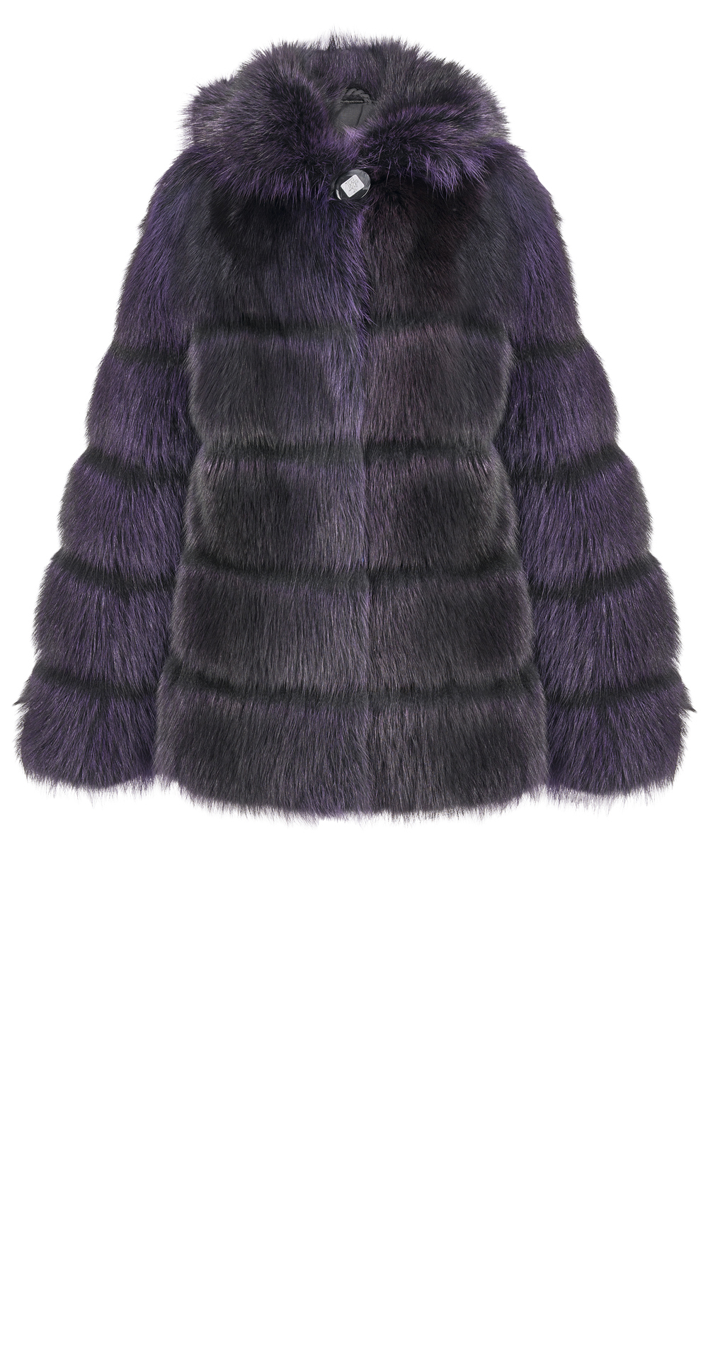 Полупальто из меха енота, цвет: Фиолетовый / Чёрный - купить за 83200 в магазине - Гипермаркет меха