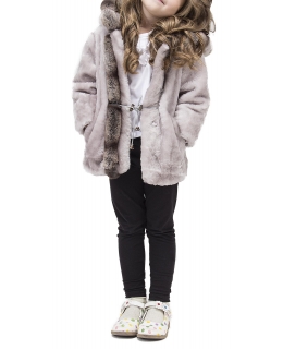 Пальто детское из мутона, цвет: Серый, отделка Рекс - купить за 8800 в магазине - Гипермаркет меха
