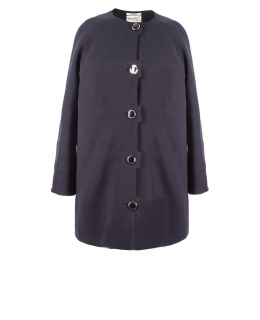 Пальто из шерсти, цвет: Тёмно-синий - купить за 12200 в магазине - Гипермаркет меха