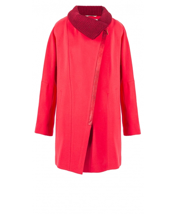 Пальто из шерсти, цвет: Коралловый - купить за 12000 в магазине - Гипермаркет меха