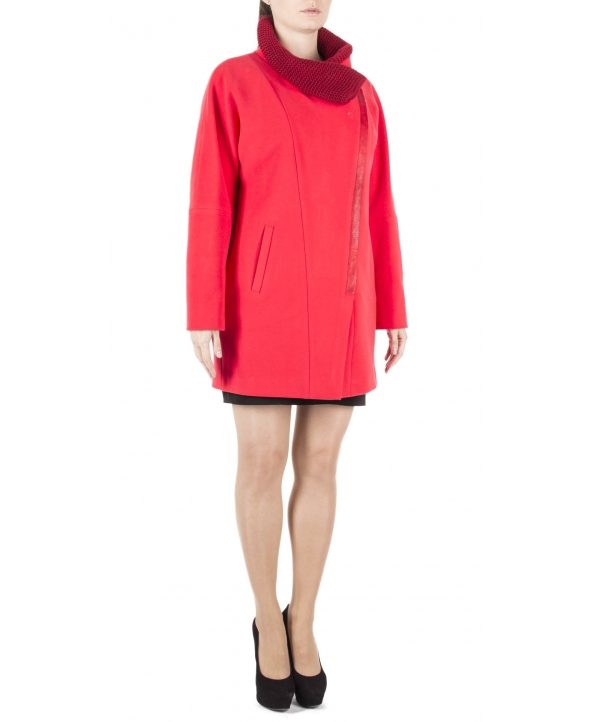 Пальто из шерсти, цвет: Коралловый - купить за 12000 в магазине - Гипермаркет меха